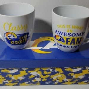 LOS ANGELES RAMS COFFEE MUGS SET OF 2